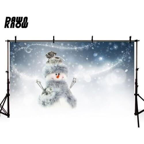 DAWNKNOW Winter Wonderland Snowman Photography Background Backdrop Children Baby Celebrations Event Photocall Customize lv1141