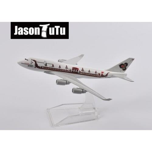 JASON TUTU 16cm Thai Dragon-boat Boeing 747 Airplane Model Plane Model Aircraft Diecast Metal 1/400 Scale Planes Dropshipping
