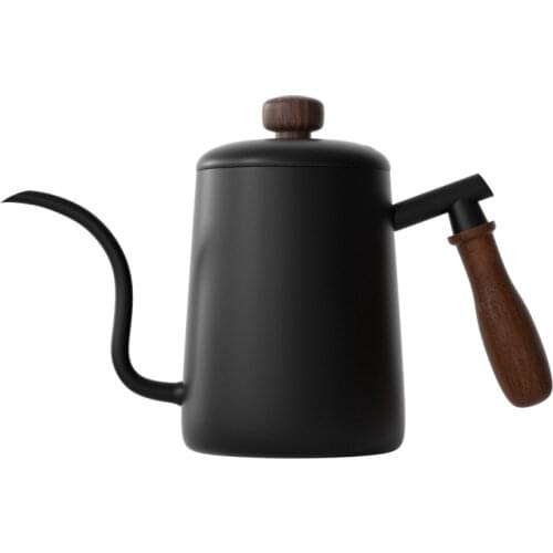 Gooseneck Drip Coffee Pot Kettle Thermometer Large Capacity Hand Punch Coffee Pot Thickened Wooden Vaso Cafe Coffee Tool DG50CP
