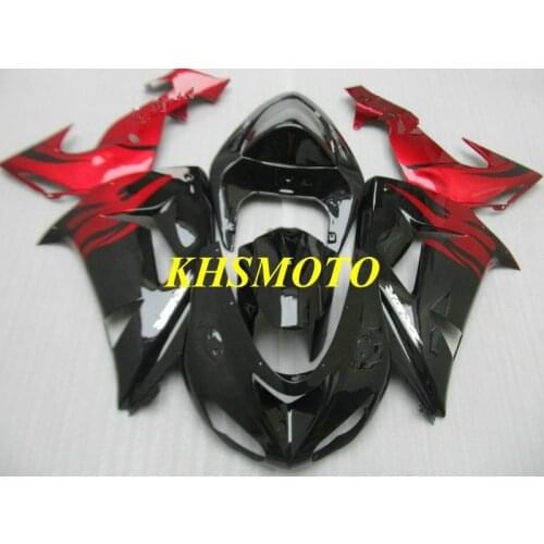 Motorcycle Fairing kit for KAWASAKI Ninja ZX10R 2006 2007 ZX10R 06 07 Hot red gloss black ABS Fairings set+7 gifts SK20