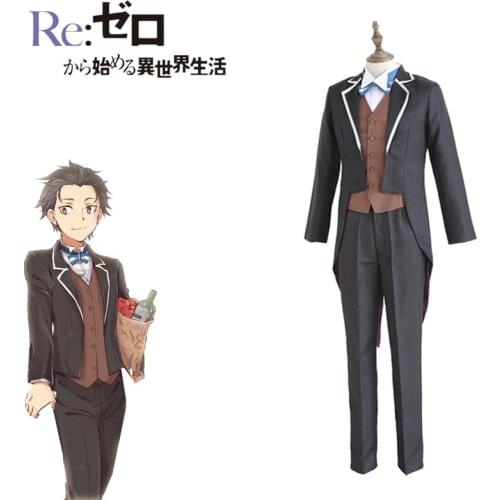 Re: Zero Natsuki Subaru Suit Cosplay Kara Hajimeru Isekai SeikatsuAnime Cosplay Starting Life in Another World Tuxedo Costumes