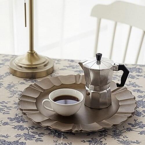 Nordic Plastic Round Storage Tray Tableware Vintage Ring Tray Decorative Jewelry Desktop Wedding Kitchen Serving Tray