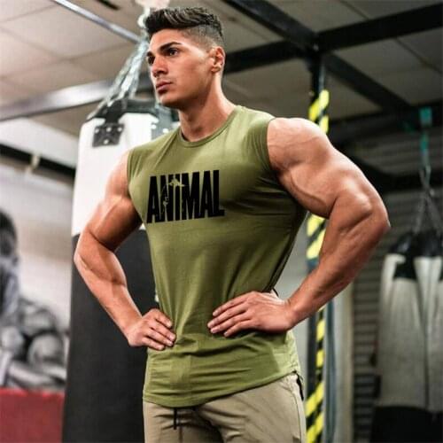 New Brand Fashion Workout Cotton Mens Tank Top Musculation Gym Clothing Training Running Fitness Singlets Casual Sleeveless Vest