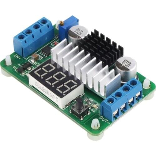 Mini LTC1871 100W/6A DC Power Source Step Up Converter DC DC 3.5V-30V 6A 100W Adjustable Converters + Red LED Voltmeter