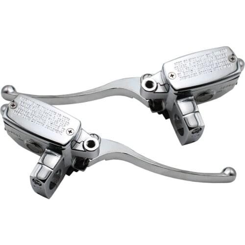 Motorcycle Chrome Brake Clutch Master Cylinder Lever 1" 25mm For Honda CB400F/CB400SF/CB400/CB500/CBF500/CBF600/NC700 Silver