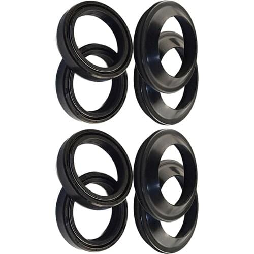 Motorcycle Rubber Front Fork Oil Dust Seals Kit (2 Set) 41mm x 54mm x 11mm