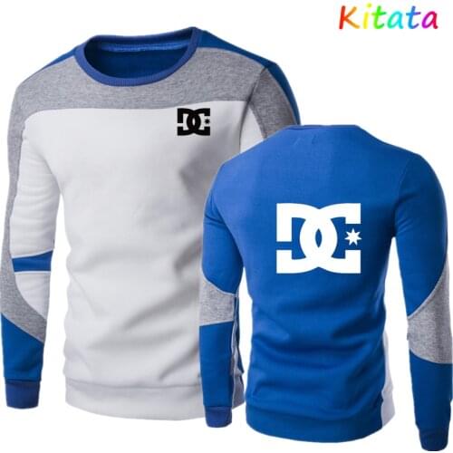 DC Letter Printing 2021 Fall/Winter Mens Casual Hoodie High Quality Cotton Pullover Korean Solid Color Sweatshirt+4
