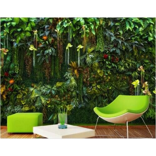Custom mural 3d wallpaper rainforest flowers plant leaves living room home decor painting 3d wall murals wallpaper for walls 3 d