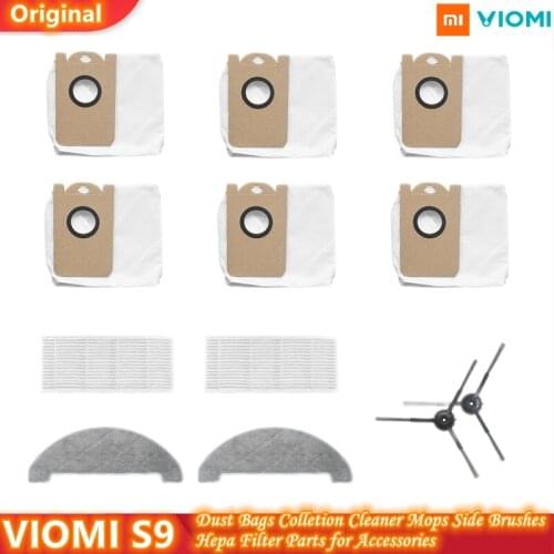 Original XIAOMI VIOMI S9 Dust Bags Colletion Cleaner Mops Side Brushes Hepa Filter Accessories