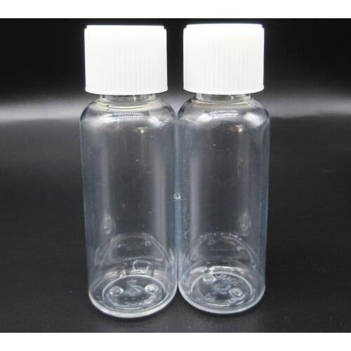 Plastic essential oil package,30ml transparent bottle with saftey childproof cap,PET bottle for most liquid 100pcs/lot