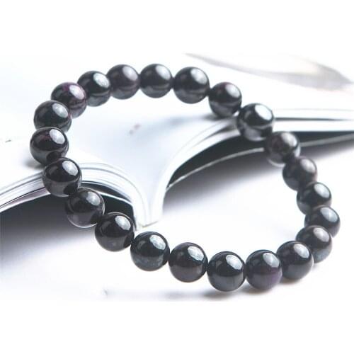 Genuine South African Purple Natural Sugilite Gems Stone Stretch Crystal Round Beads Bracelet Women Men 10mm