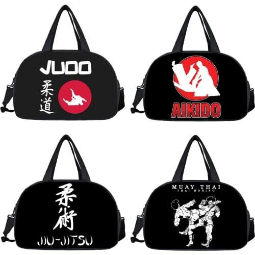 Cool Martial Art Judo / Taekwondo / Karate / Aikido Travel Bag Women Men Handbags Multifunctional Duffel Bag Shoes Holder