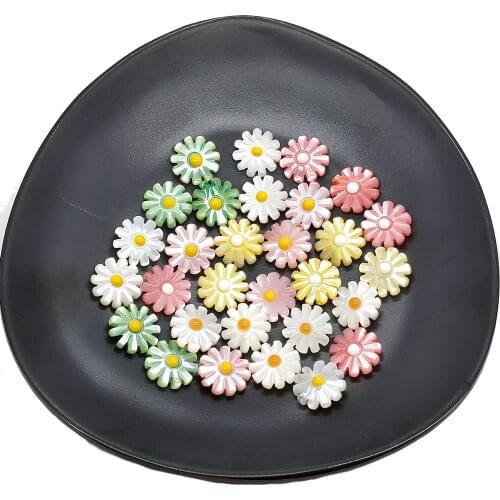 5 pcs/set Pearl Shell Beads Sunflower Sea Shell Beads Jewelry Making DIY Bracelets Necklaces Earrings Jewelry Accessories