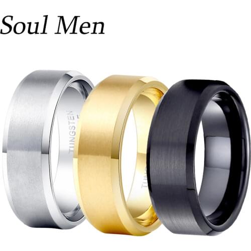 8mm Tungsten Rings Fashion Wedding Rings for Women Men DIY Custom Engrave Logo Personalize Engagement Jewelry
