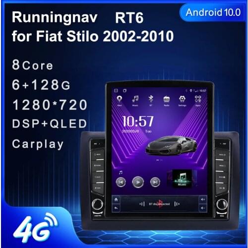 9.7" Android 10.1 For Fiat Stilo 2002-2010 Tesla Type Car Radio Multimedia Video Player Navigation GPS RDS