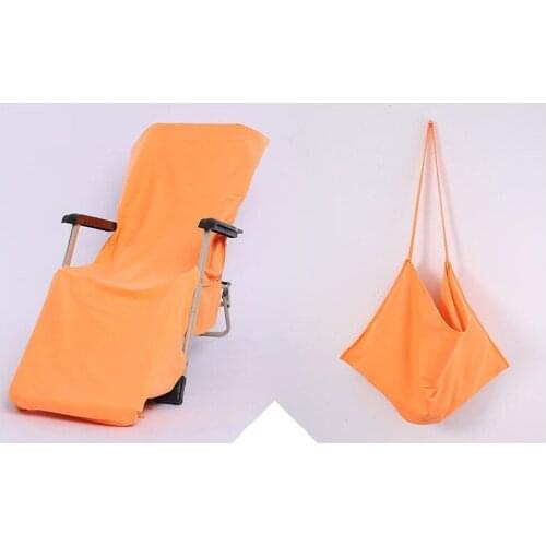 Microfiber Deck Chair Covers Beach Chair Seat Covers Modern Plain Folding Deck Chair Replacement Cover for Outdoor Courtyard