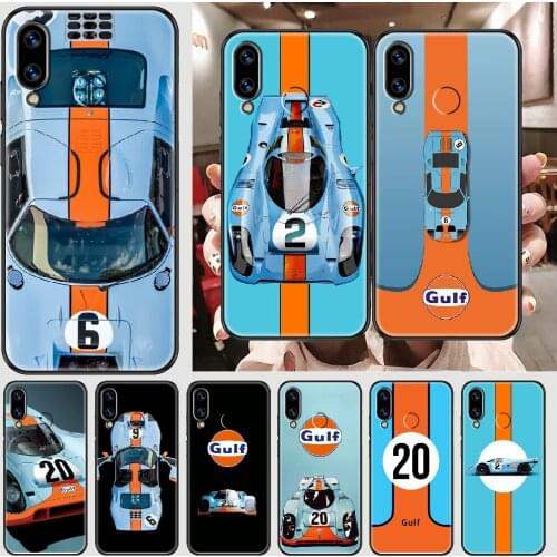Gulf Racing car Phone case For Huawei Honor 6 7 8 9 10 10i 20 A C X Lite Pro Play black painting hoesjes pretty back fashion