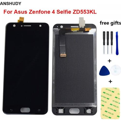 For Asus Zenfone 4 Selfie ZD553KL ZB553KL X00LD LCD Touch Screen Digitizer Assembly Spare Parts+Tools For ZD553KL LCD Display