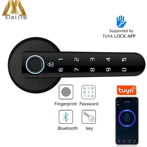 Good Quality TTlock Fingerprint Door Lock For Home Office Security Door Access Control XM-S4 Tuya APP Smart Door Lock