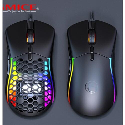 IMice 7200DPI RGB Gaming Mouse USB Wired Honeycomb Replaceable Cover Magnetic Computer Gamer Optical Mice For Laptop PC Game