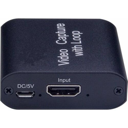 HDMI-compatible Video Capture Card Aluminum Alloy USB To HDMI-compatible with Loop Out HD Video Capture Card Support 4K*2K