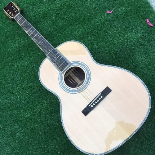 Parlor size 00042 classical acoustic guitar 000-42 acoustic electric guitar handmade solid spruce top OOO body acoustic
