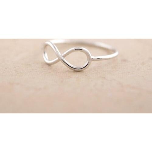 Chinese lucky symbol number 8 Unique One Direction Infinity ring Men Cute Simple Infinite Number Figure 8 Eight ring jewelry