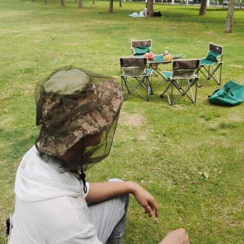 Mosquito Hat Head Men Fishing Cap Wide Brim Visor Sunshade Hunting Bee Keeping Mesh Hat Insects Prevention Neck Head Cover Caps