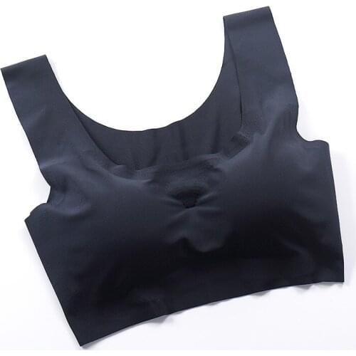 Summer Ice Silk Seamless Bra padded cup Beauty Short Vest push up bra Sexy Summer Wrapped Chest Female Bra sleep underwear bra