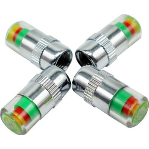 Hot 4PCS Car Auto Tire Pressure Monitor Valve Stem Caps Sensor Indicator Eye Alert Diagnostic Tools Kit
