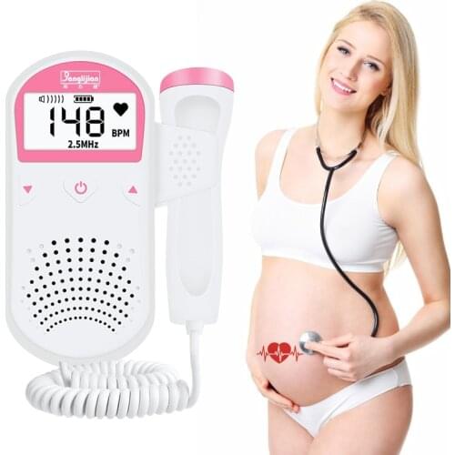 Baby Monitor Fetal Doppler Fetal Heart rate Monitor Home Pregnancy Baby Fetal Sound Heart Rate Detector 2.5MHz No Radiation