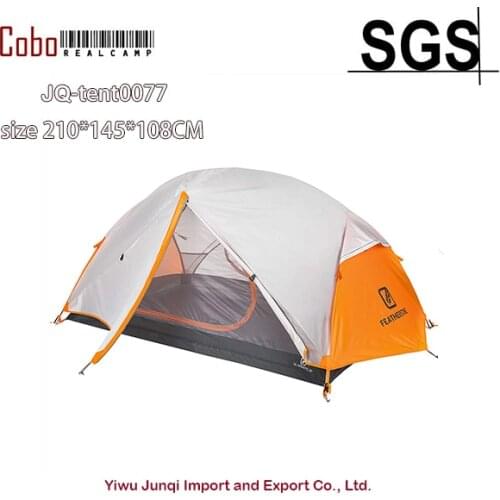 Outdoor Backpacking 2 Person Ultralight Hiking Tent 210t Fabric Double-Layer 3-Season Camping and beach Tent Light Weight Tent