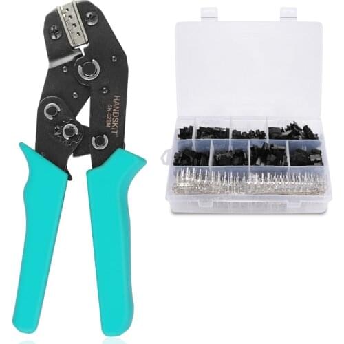 SN-01BM SN-02BM Crimping Plier XH2.54/Dupont 2.54/2.8/3.0/3.96/4.8/KF2510/JST With 520pcs Dupont 2.54mm Pin Terminal Connectors