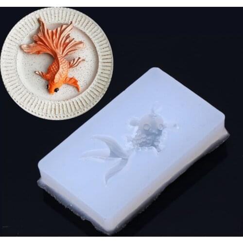 Goldfish Pendant Liquid Silicone Mold Jewelry Making Craft Tool DIY Clear epoxy resin molds for jewelry