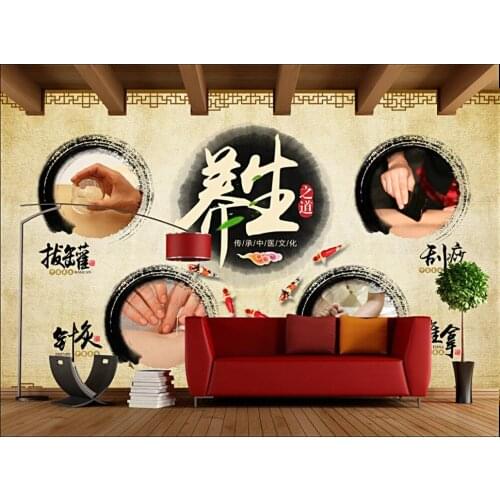 Custom mural 3d photo wallpaper Traditional Chinese Medicine Culture Health Center home decor wallpaper for wall 3 d in rolls