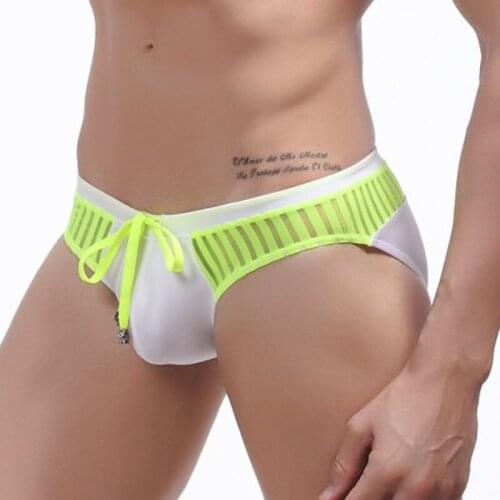Mens Sexy Breathable Swim Briefs New Swimming Underwear Slim Low Waist Swimwear Mens Beach Sport Quick Dry Surfing Bikini Brief