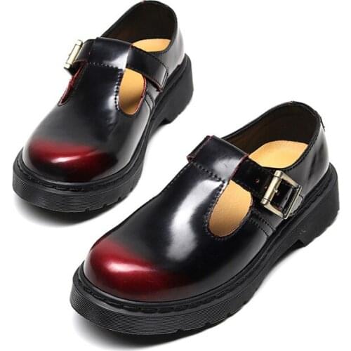 Spring Autumn Mary Janes Shoes Women Black Hasp Platform Shoes Lolita Style Leather Casual Flats Oxford Shoes For Women Shoes