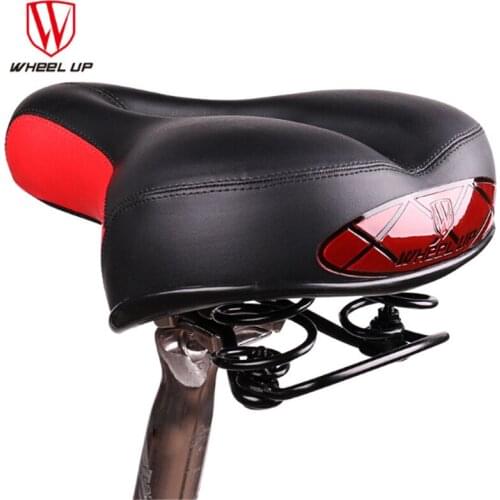 WHEEL UP High Reflective Bicycle Bike Saddle Breathable High Elasticity Shock Absorption MTB Mountain Bike Saddle Hollow Cushion
