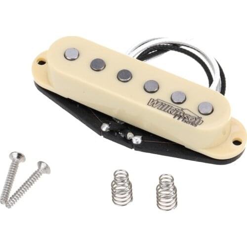 Wilkinson M Series High Output Alnico 5 Strat Single Coil Bridge Pickup for Stratocaster Electric Guitar, Cream