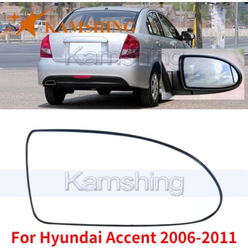 Kamshing For Hyundai Accent 2006-2011 Outer Rear View Mirror Glass Mirror Lens Side Rearview Mirror Glass Manual Without Heating