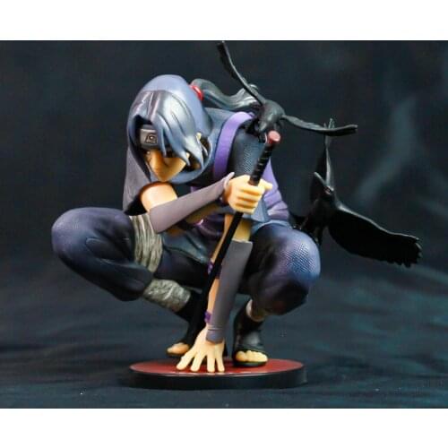 Shippuden Naruto Figure Uchiha Itachi Crow Statue PVC Action Figure Anime Toys Figurine Naruto Uchiha Itachi Collectible Model
