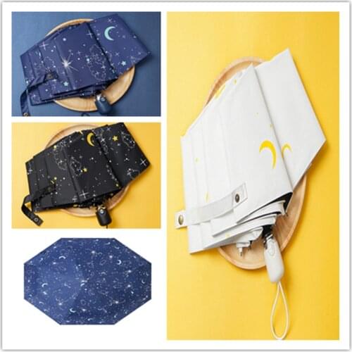 Anime UmbrellaLovely Girl Tsukino Usagi Moon Cosplay Automatic starry sky mens womens simple folding anti ultraviolet umbrella