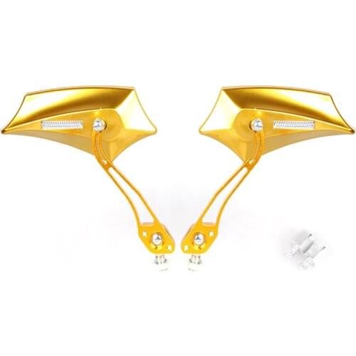 1pair Motorcycle Rearview Mirror 8mm 10mm Moped Handlebar Motorbike Side Mirrors