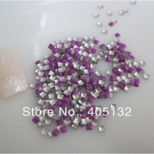 1 Bag OD-69-Purple Free Shipping 3D 2x2mm Neon Purple Square Metal Stud Shiny Nail Decoration Lovely Outlooking