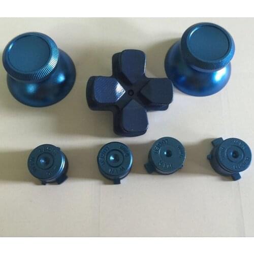 50 sets Metal Analog Joystick ThumbStick Grip Caps+Dpad Action D-Pad Buttons for Sony Playstation Dualshock 4 PS4 DS4 Gamepad