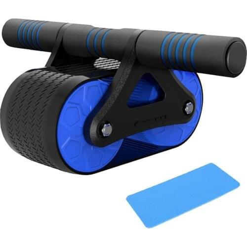 Ab Roller Wheel with Knee Pad Mat No Noise Abs Wheel Automatic Abdominal Exercise Equipment for Home Gym Fitness Ad Stimulator