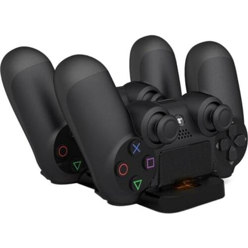 ALLOYSEED Dual Slot USB Charging Dock Station Stand For Sony PlayStation 4 PS4 Wireless Controller Gamepad Handle Charger Cradle