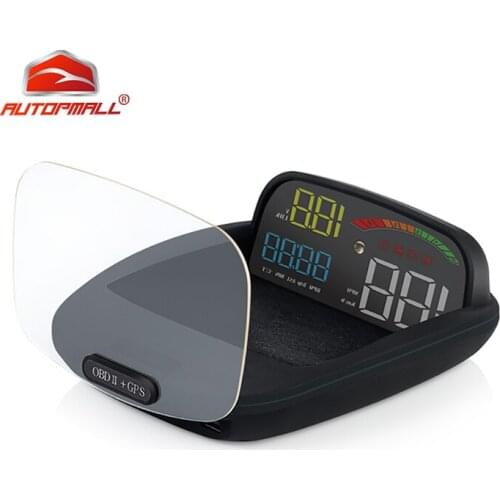 2019 New HD OBD2 Car On-board Computer diagnostic C800 HUD 2 in 1 GPS OBD Speed Projector Digital Head Up Display Security
