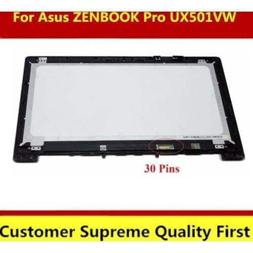 Free shipping new 15.6" 4K UHD LCD Touch Screen+Bezel Assembly For Asus ZENBOOK Pro UX501VW-FJ098T