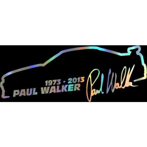 Boutique Car Sticker Vinyl Paul Walker Fast and Furious Fashion Reflective Sticker on Car Stickers Funny Decals KK 13*5cm